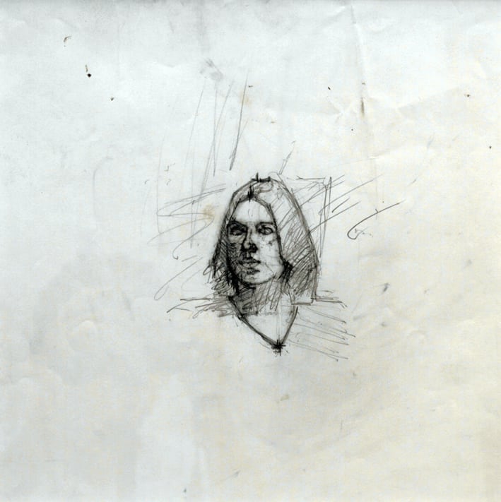 Girl's Head, Pencil by Euan Uglow