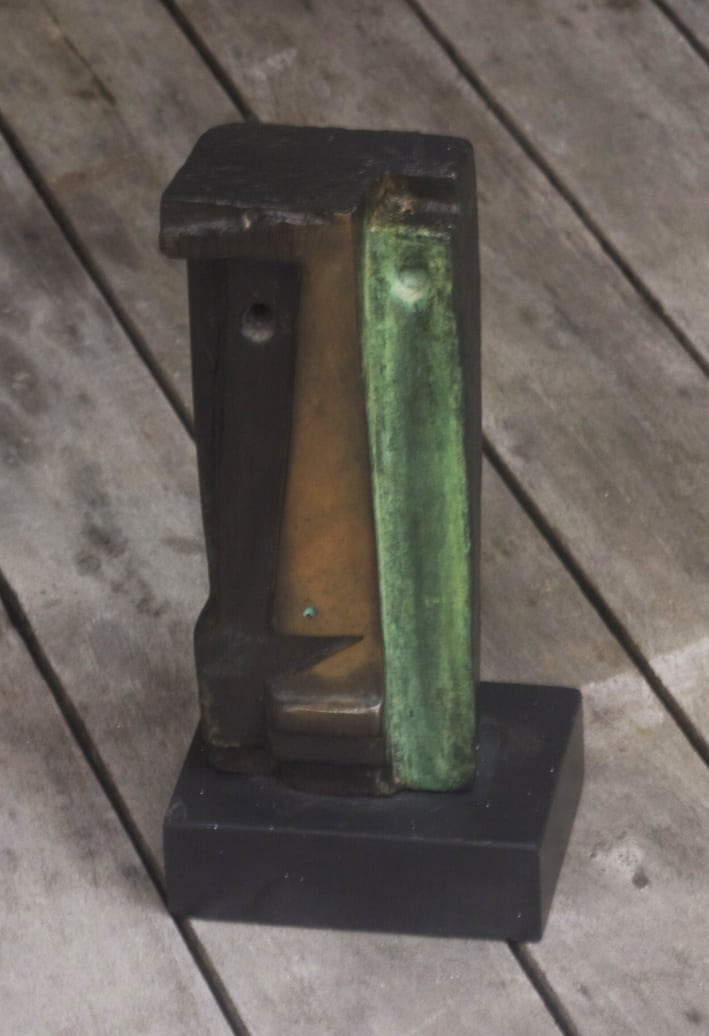 Mediterranean Head, Bronze on Slate Plinth, H130mm, Edition 3 by Bryan Ingham