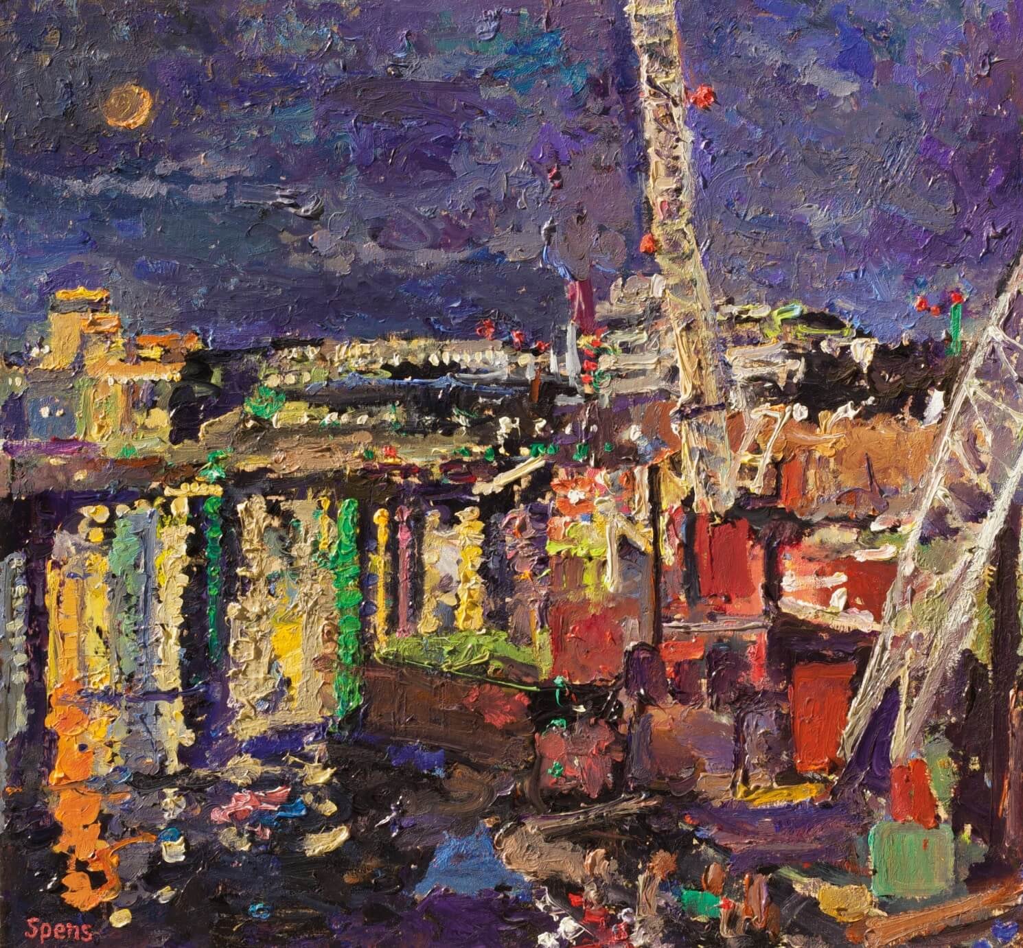 15. Cranes by Blackfriars Bridge, January 2021.