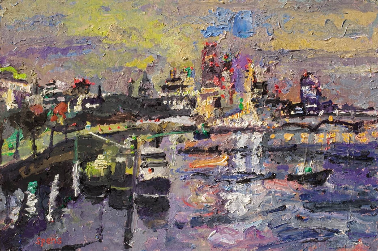 19. Night, the City from Waterloo Bridge, January 2021.