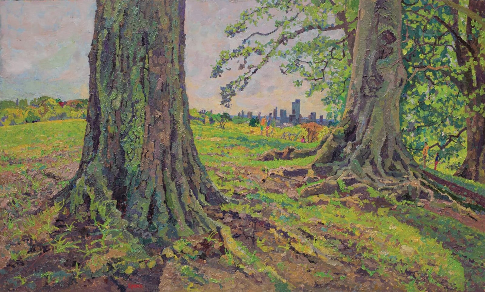32. The City between two trees, Hampstead spring. 2020.