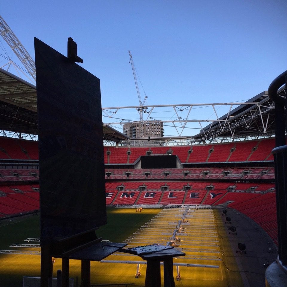 The painting was worked directly at Wembley Stadium, started Tuesday 28th July 2020