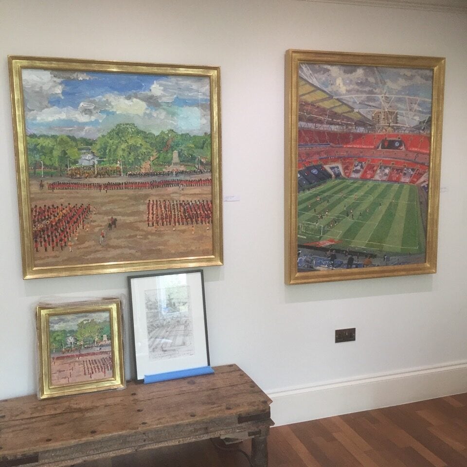 FA Cup Final Wembley, August 2020 displayed at Cranley Gallery
