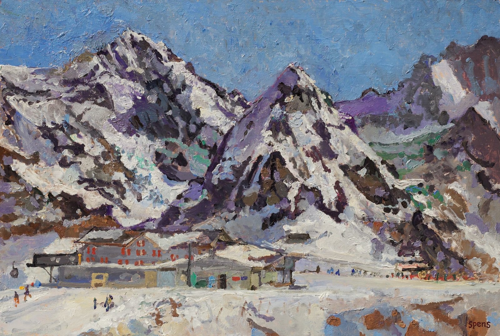 Mannlichen, afternoon. 2023. 27.2 x 40.2cm by Peter Spens