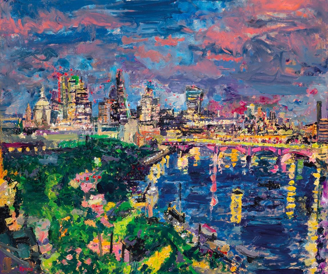 June night, The City from Brettenham House. 2017. 101 x 121 cm. Limited edition print available