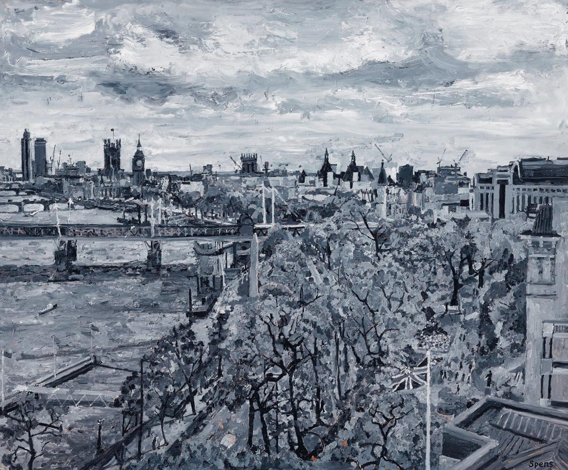 Westminster from Brettenham House. 2017. 111 x 121.5 cm