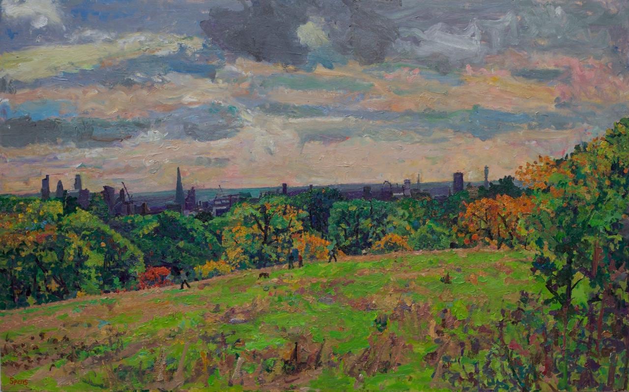 The City from Hampstead Heath, Autumn. 2015. 74 x 119 cm