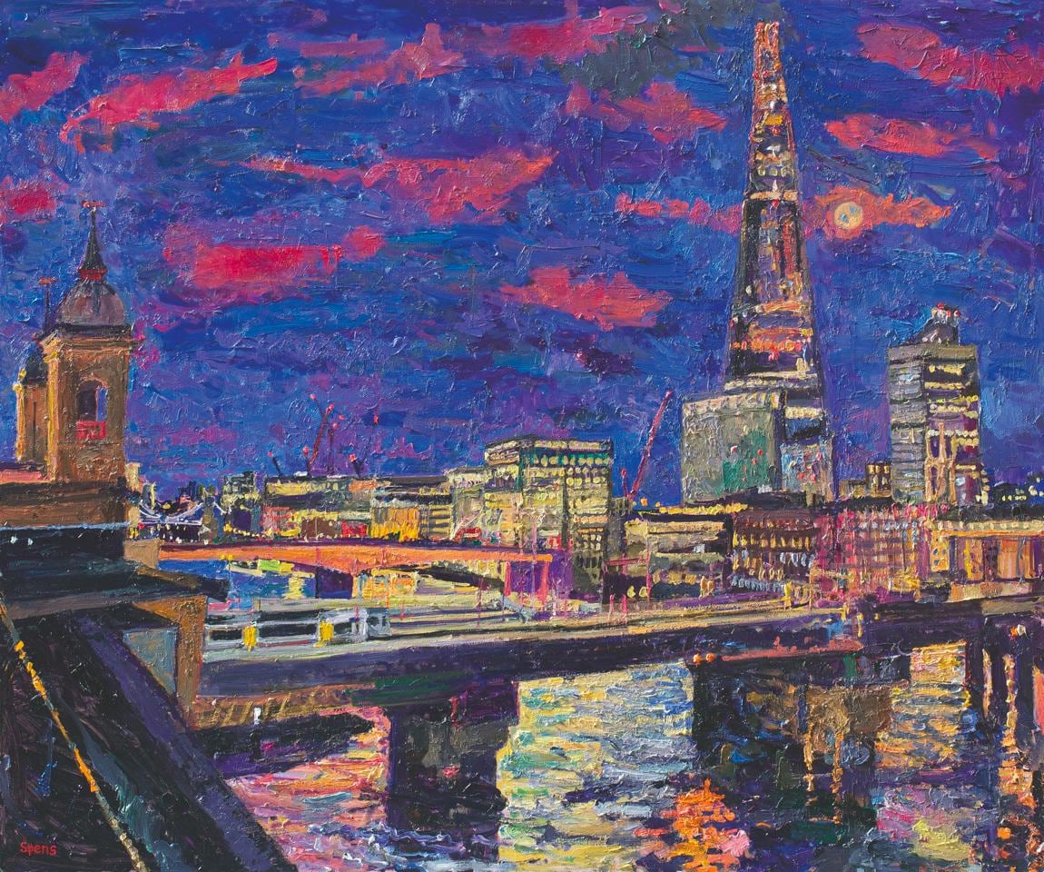 Night the Shard from 10 Queen Street Place. 102 x 121 cm