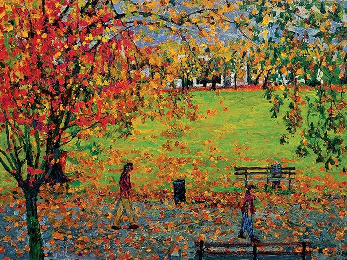 Autumn Highbury Place, afternoon light 2007 by Peter Spens