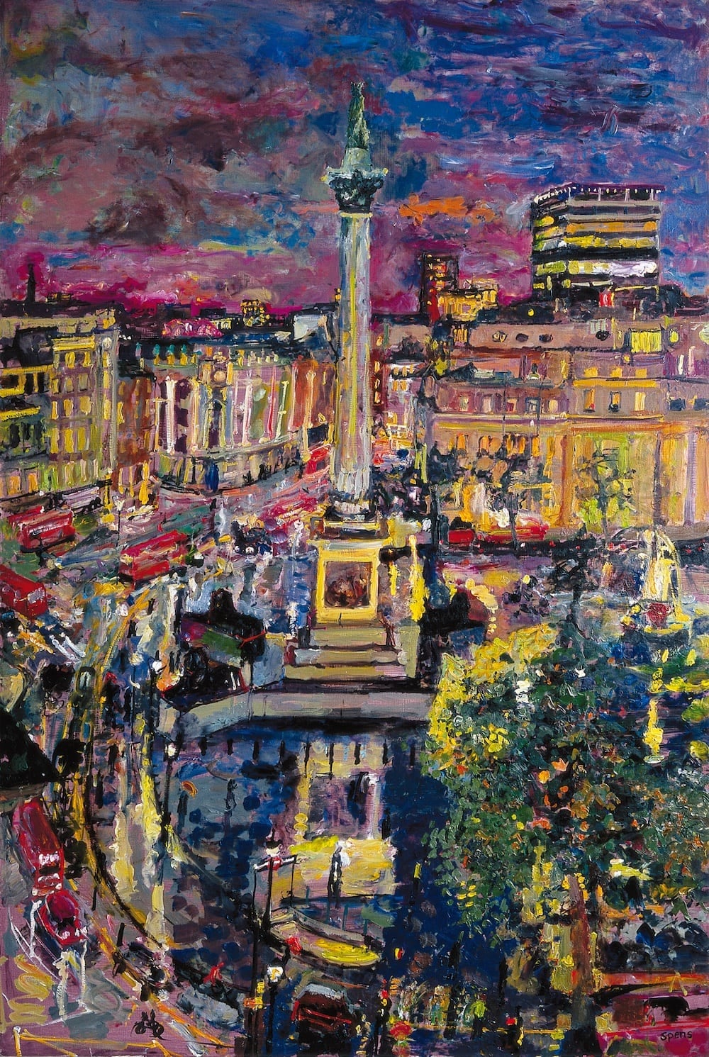 Night, Trafalgar Square from 5 Strand. 2006. 132 x 88 cm