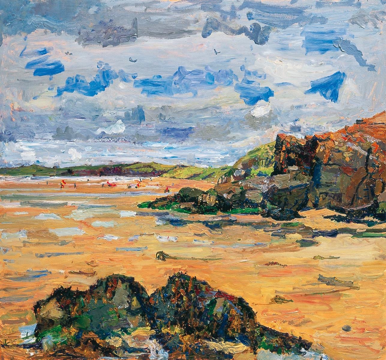 Perranporth, August. 2010. Oil on board 95 x 103 cm