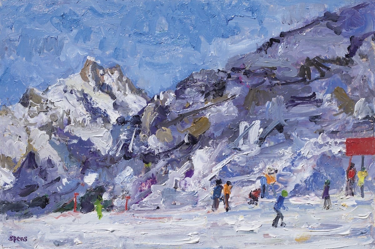 Mannlichen, afternoon light. 2017. SOLD (27 x 40 cm)