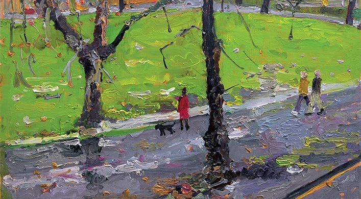 Study for Winter, Highbury Place. 2007. 23 x 40 cm