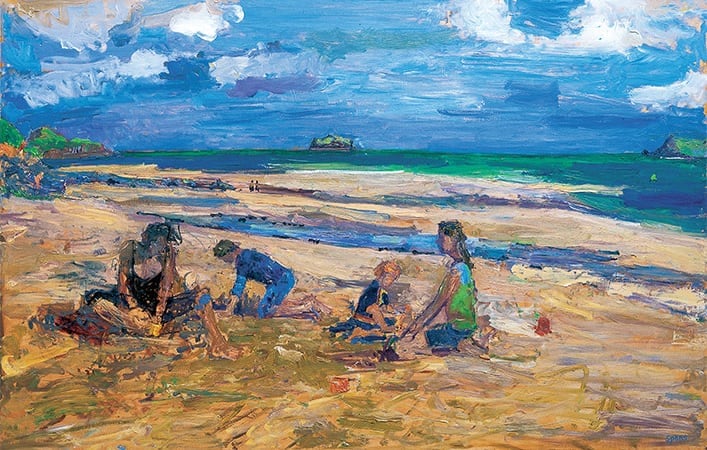 Sandcastles, Camel Estuary. 2008. 74 x 114 cm. POA