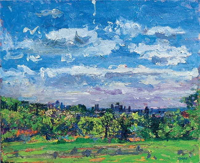 Summer, the City from Hampstead Heath. 2008. 34 x 41 cm. SOLD