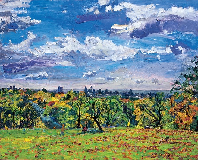 The City from Hampstead Heath, October. 2008. 98 x 122 cm. POA