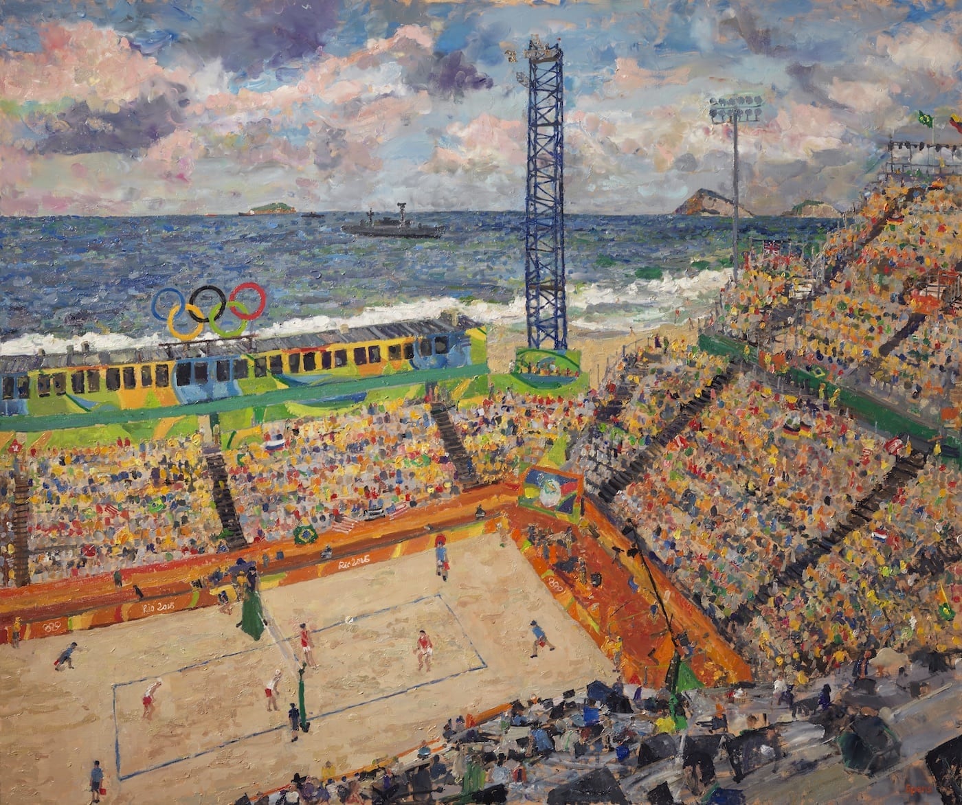 Beach Volleyball from the Press Stand, Copacabana 2016