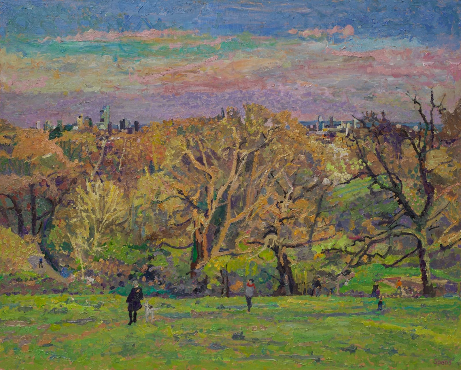 March: Locked down City from Hampstead Heath. 61 x 76 cm. SOLD