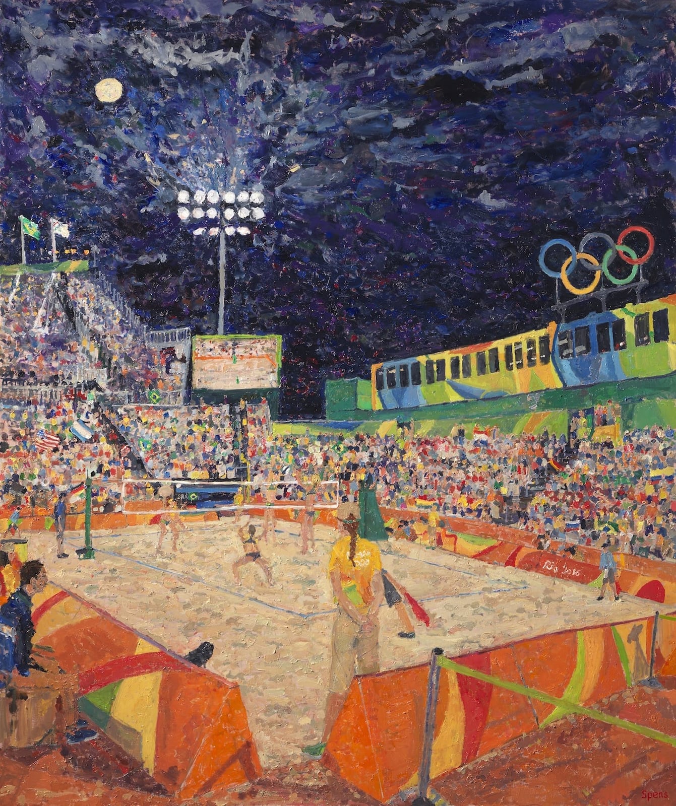 Night Games Beach Volleyball, Copacabana 2016 by Peter Spens