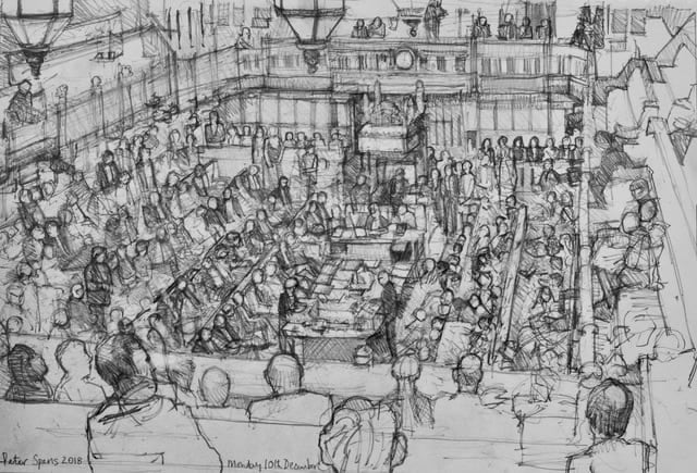 From the Public Gallery, Monday 10th December 2018. 27 x 39.8 cm. SOLD
