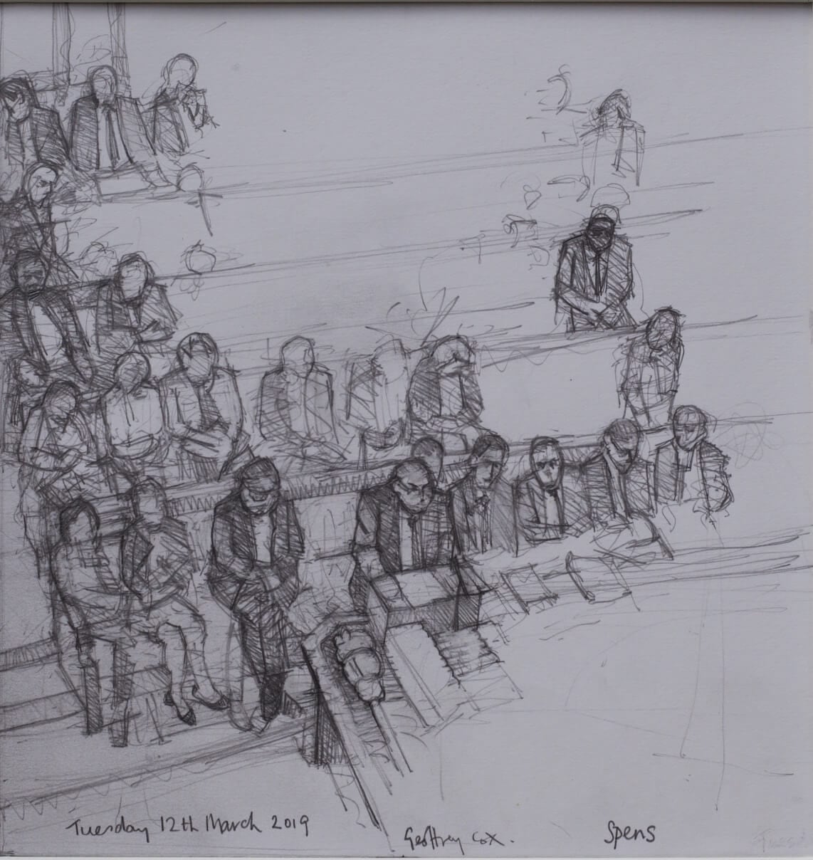 Attorney General Geoffrey Cox, Tuesday 12th March 2019. 27 x 39.8 cm