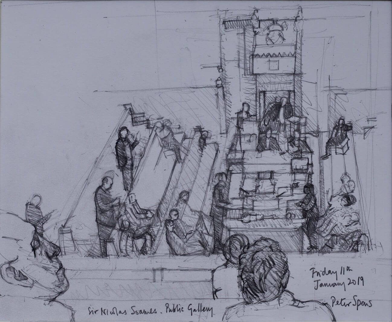 Public Gallery, Friday 11th January. 27 x 37.8 cm. SOLD