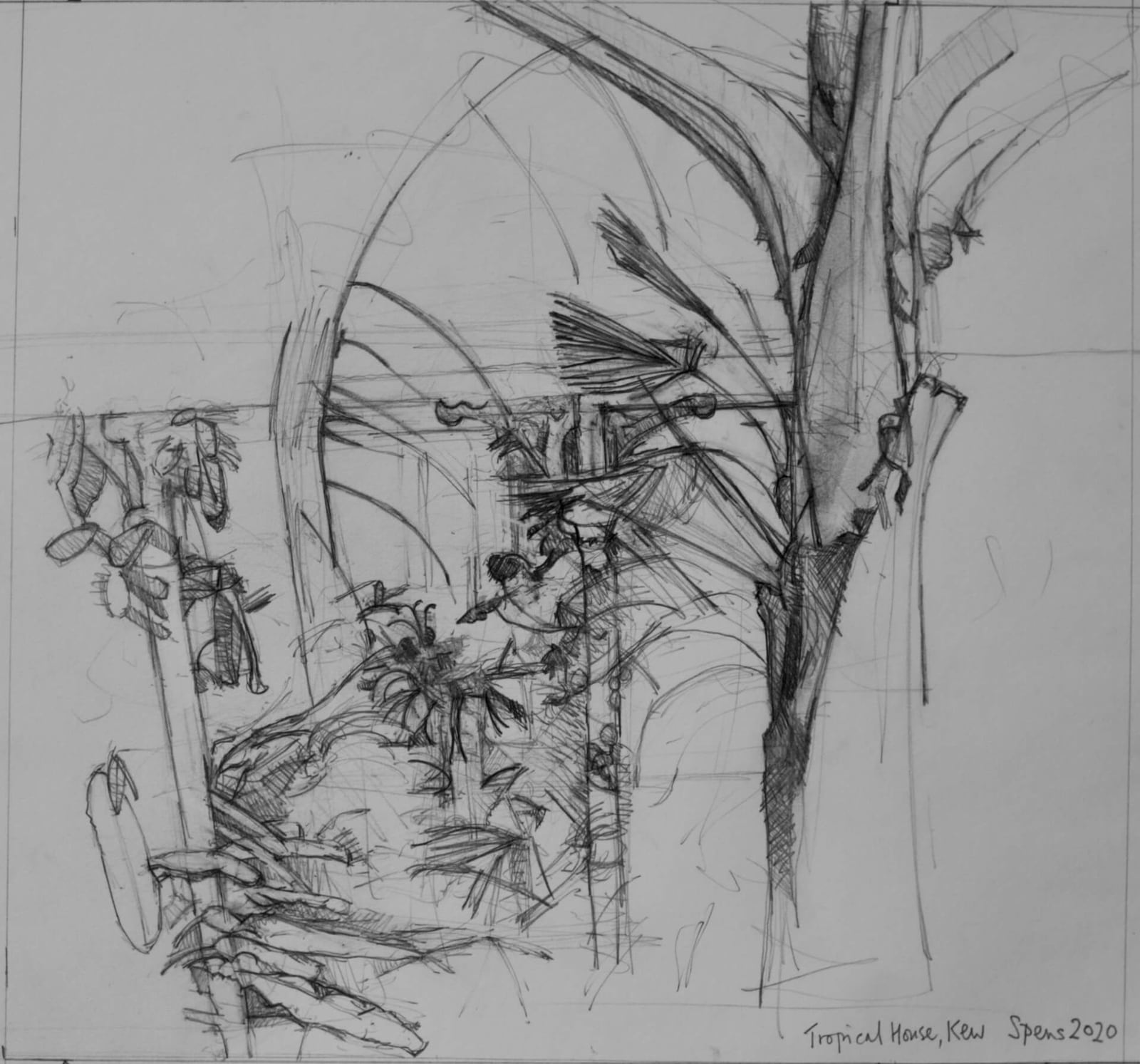 Tropical House Kew. 27 x 29 cm. SOLD