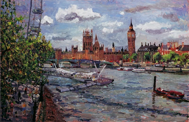 Parliament from the Jubilee Bridge September 2007 by Peter Spens