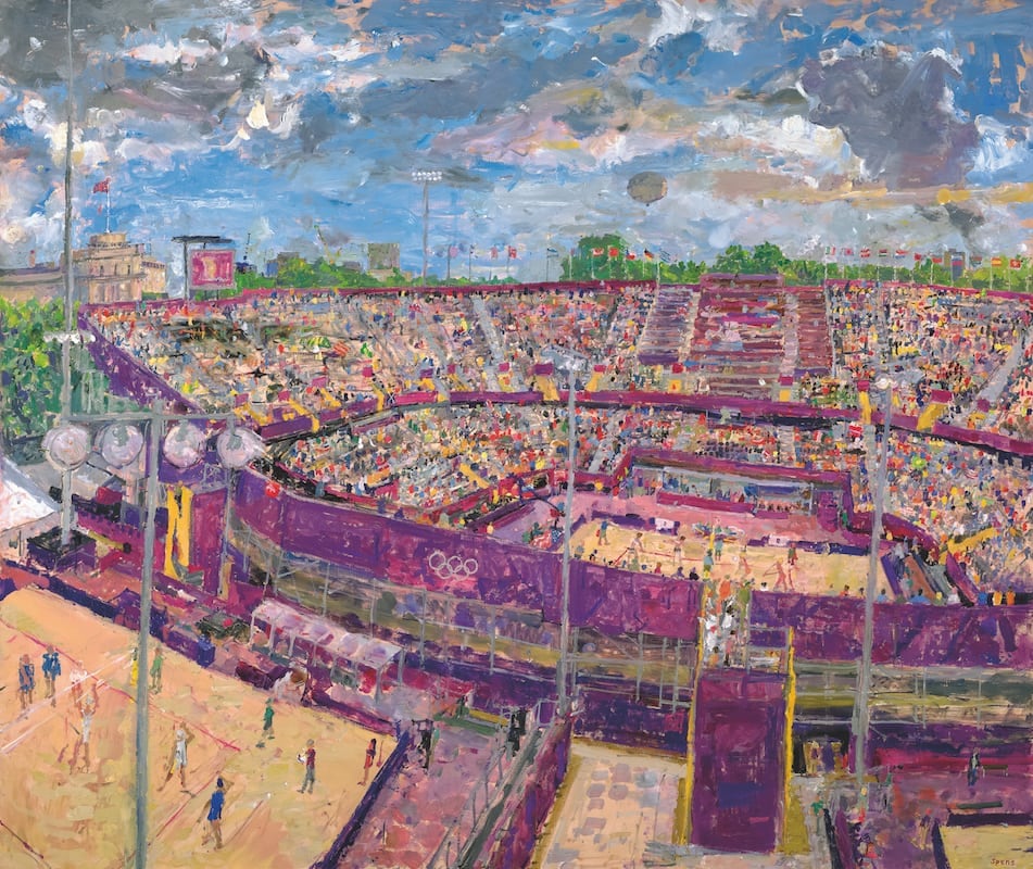 Beach Volleyball Stadium from Horse Guards