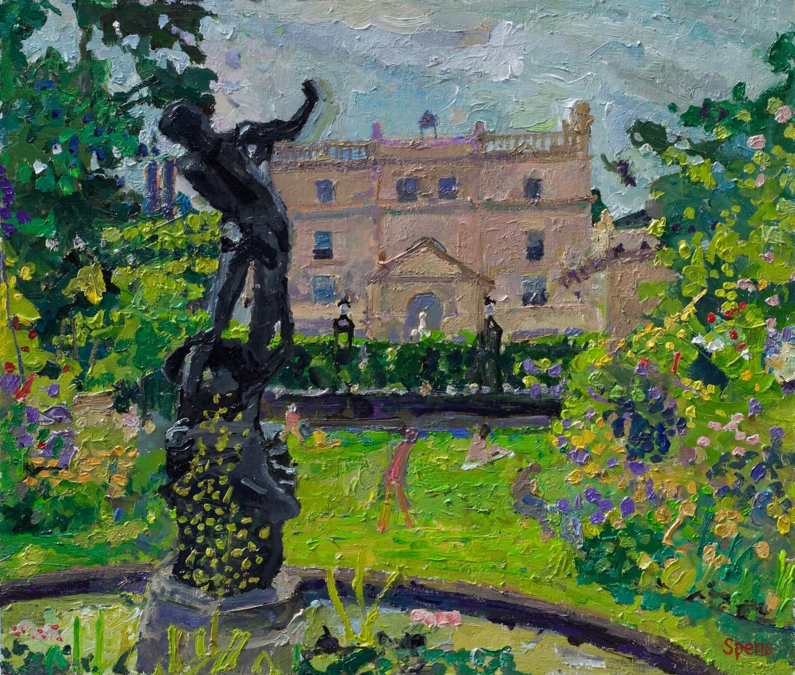 St. Johns Lodge fountain, Regents Park. 30.7 x 35.8 cm