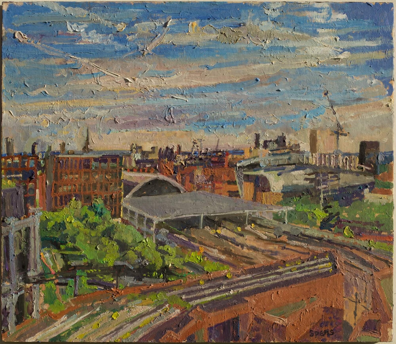 Towards St Pancras, summer afternoon