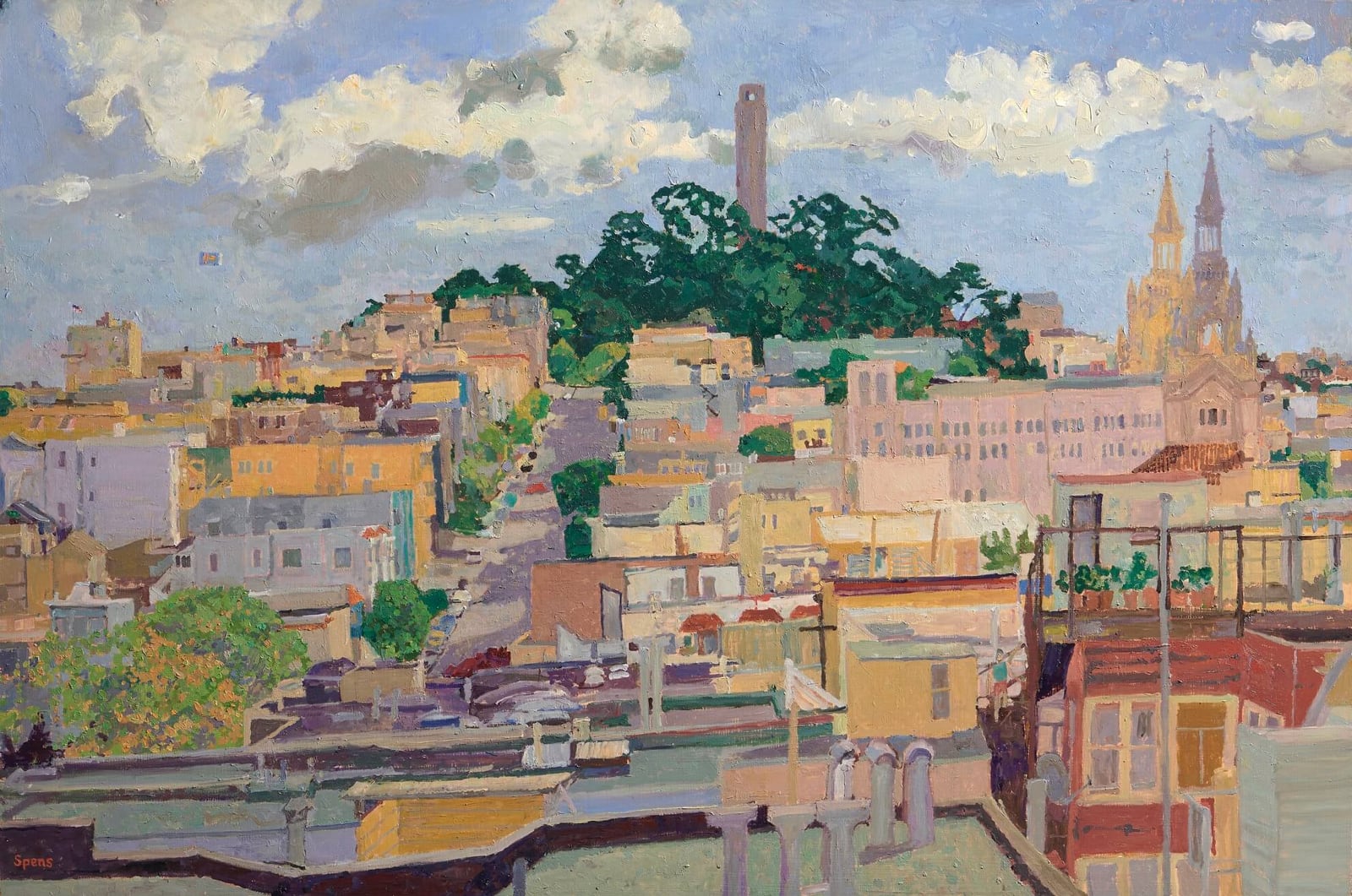 Coit Tower from Greenwich St, San Francisco by Peter Spens, 2023