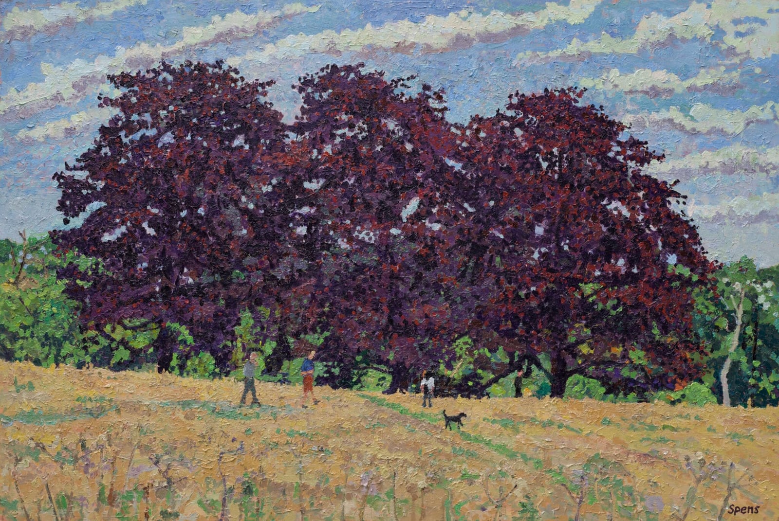 Summer grass and Beech trees, Hampstead Heath. 61 x 91 cm. SOLD