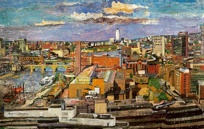 Tate Modern under construction from Kings Reach Tower, 1999